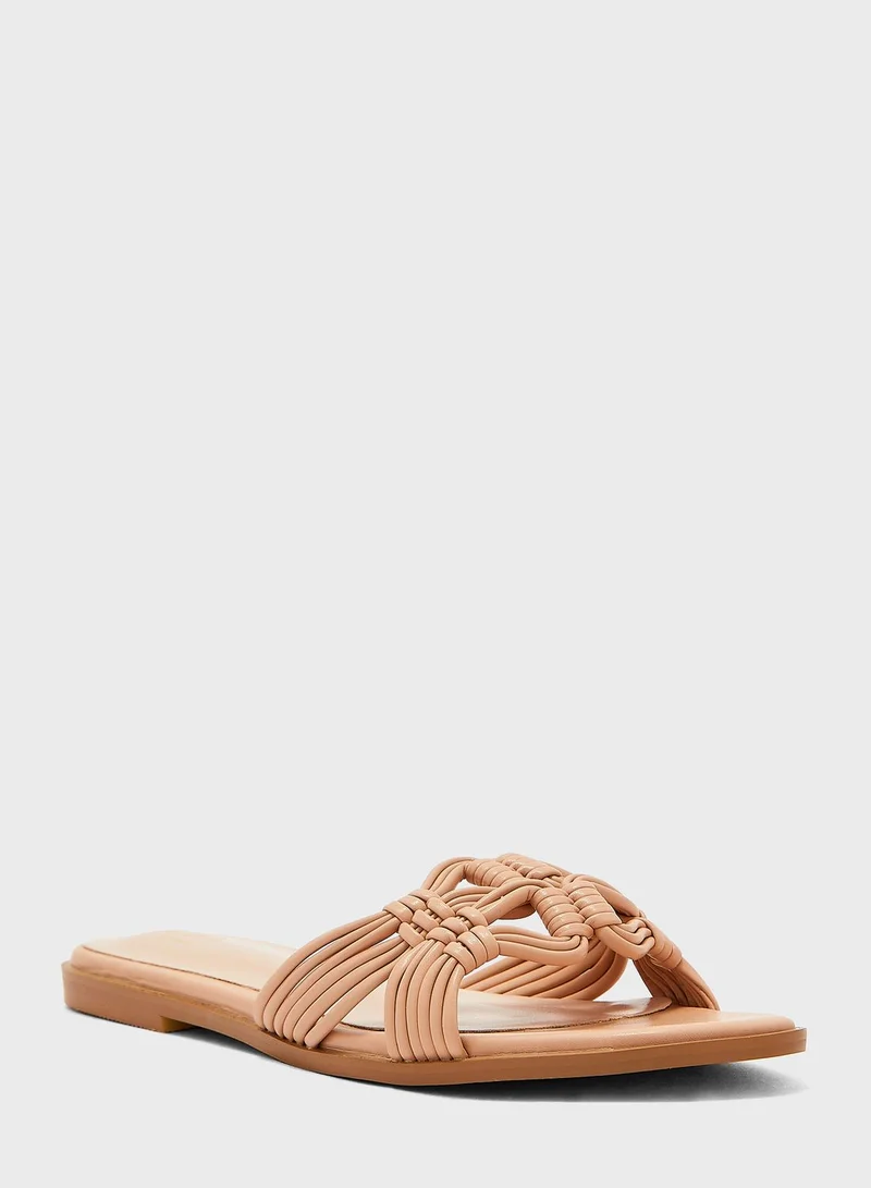 Ella Limited Edition Knotted Strap Flat Sandals