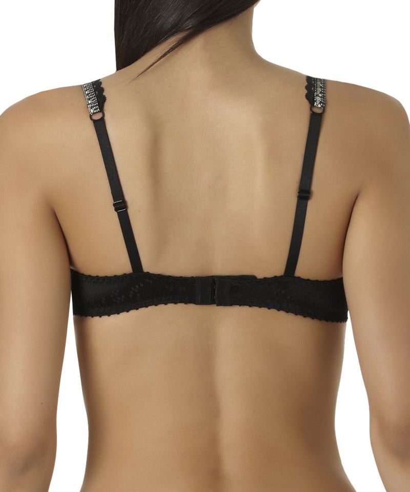 Aubade Paris Fleur d'Afrique Half Cup Bra Colour Black - Size 34C - Image 2