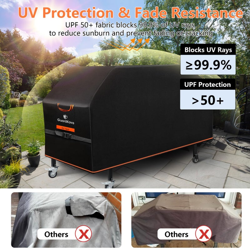 GuardKove Griddle Cover for Blackstone 36" Griddle - 2026 Upgraded 1000D Heavy Duty Waterproof Flat Top Grill Cover, Tear & Fade Resistant with Buckle & Air Vents, Fits Blackstone 1528 & More 4-Burner Griddle - Image 5
