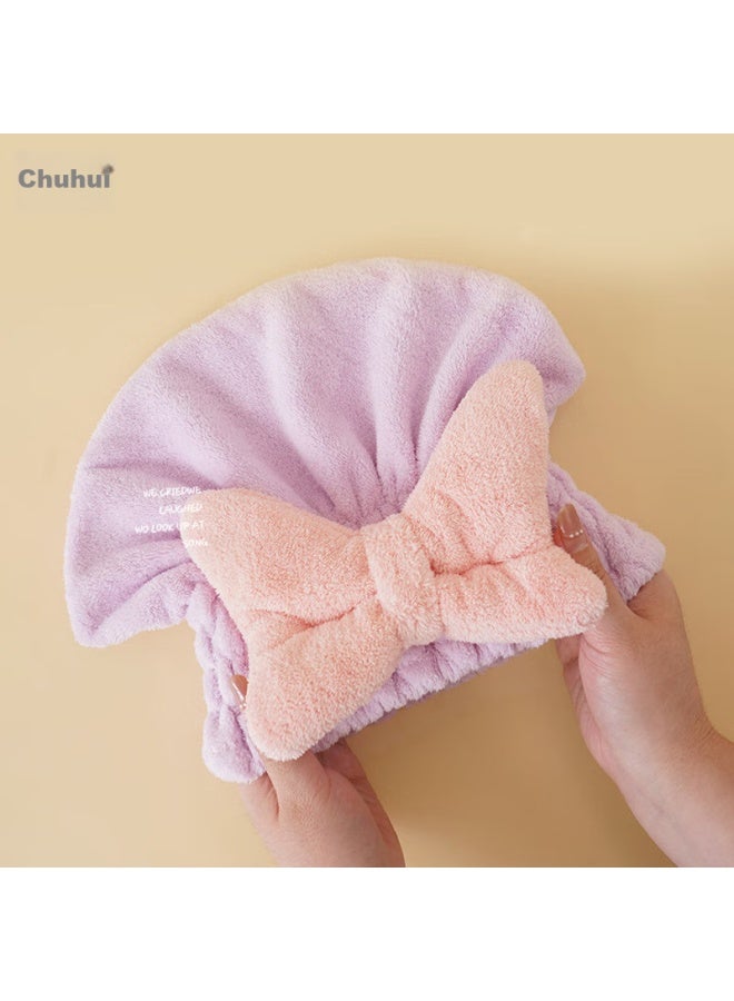 Cookss Children's Quick-drying Hair Cap, Super Absorbent Hair Towel, Head Wrap, Baby Bath Cap, Hair Drying Towel, Camellia Pink - Image 5