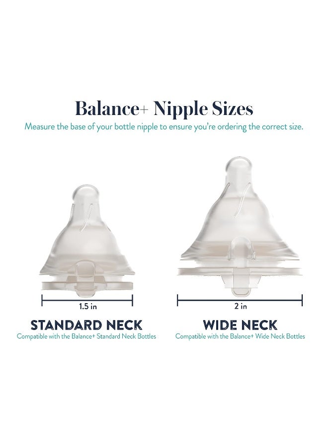 Evenflo Feeding Piece of 6 Balance Plus Wide Neck Nipples for The Balance Plus Wide Neck Baby Bottles, 0 Months and Up - Image 2