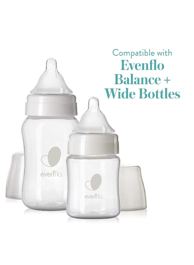 Evenflo Feeding Piece of 6 Balance Plus Wide Neck Nipples for The Balance Plus Wide Neck Baby Bottles, 0 Months and Up - Image 4