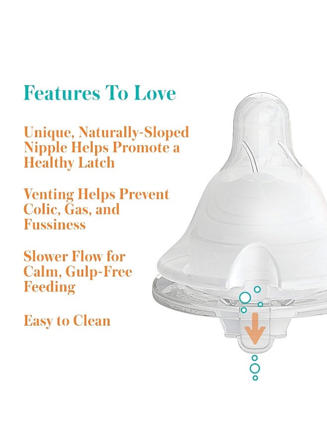 Evenflo Feeding Piece of 6 Balance Plus Wide Neck Nipples for The Balance Plus Wide Neck Baby Bottles, 0 Months and Up - Image 3