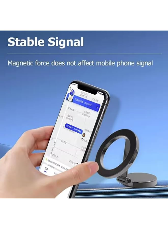 S-TOP Magnetic Foldable Car Phone Holder Mount Universal Strong Phone Mount for Car (Black) - Image 3