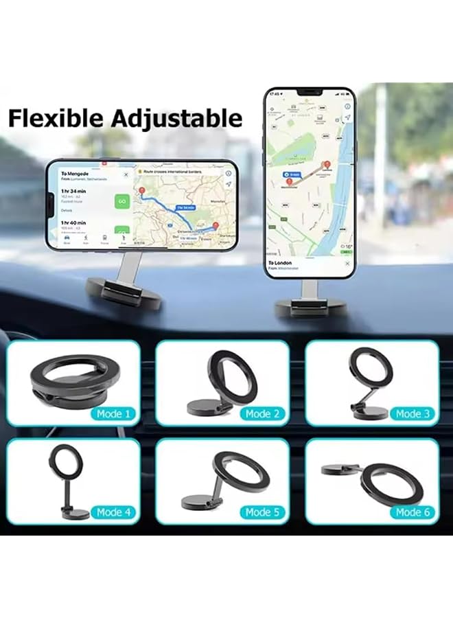 S-TOP Magnetic Foldable Car Phone Holder Mount Universal Strong Phone Mount for Car (Black) - Image 2