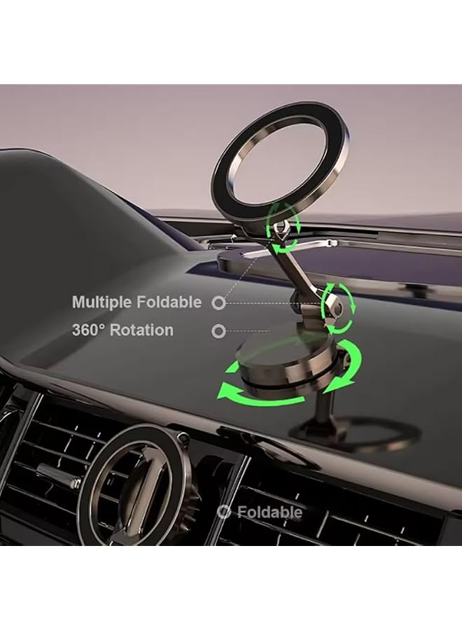 S-TOP Magnetic Foldable Car Phone Holder Mount Universal Strong Phone Mount for Car (Black) - Image 4