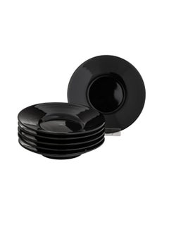 Dania Set of 6 porcelain plates, black, size 15 cm  - Image 3