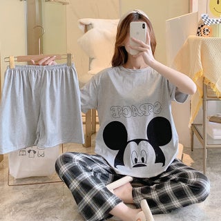 Summer Cartoon Pajama Set, Loose FitThree-Piece# Gray Mickey Three-Piece# Gray Mickey - pzsku/ZE8A9C631A1BECF6E093AZ/45/1746227231/69e114d6-dd54-46ff-a5ad-c7b820626b46