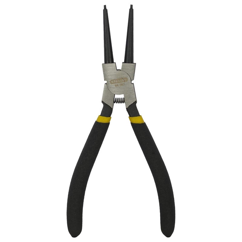 STANLEY 8436323 180mm7 Internal Straight Circlip Plier Black and Silver - Image 1