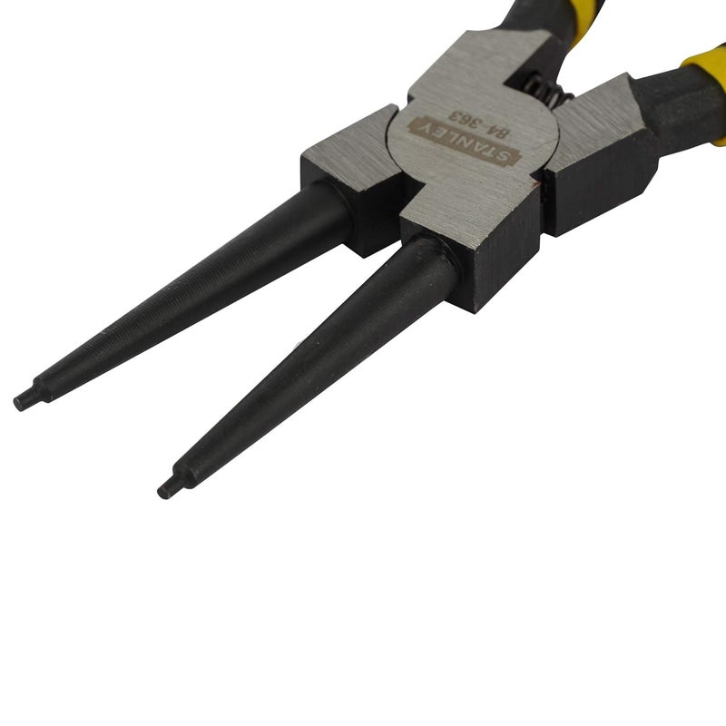 STANLEY 8436323 180mm7 Internal Straight Circlip Plier Black and Silver - Image 3