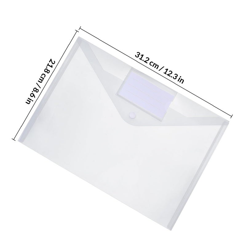 A4 Plastic Document Organizer Folders 10 Pack Storage Pouches For Office School Filing - Image 3
