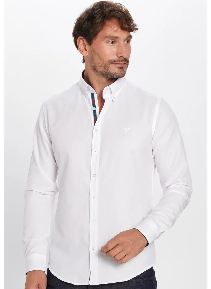 Tudors Slim Fit Slim Fit Long Sleeve Poplin Oxford