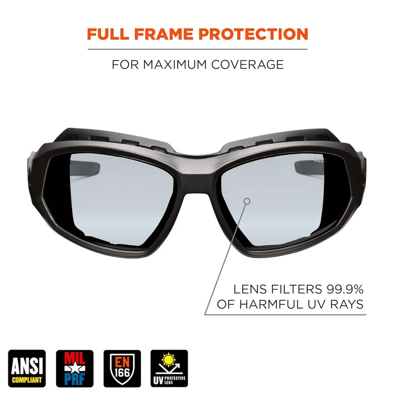 Ergodyne Skullerz Loki Convertible Anti Scratch Safety Spoggles GlassesIncludes Gasket and Strap to Convert to Goggle Anti Fog - Image 2