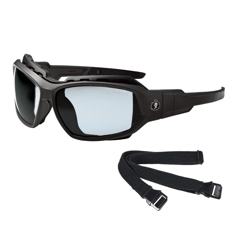 Ergodyne Skullerz Loki Convertible Anti Scratch Safety Spoggles GlassesIncludes Gasket and Strap to Convert to Goggle Anti Fog - Image 1