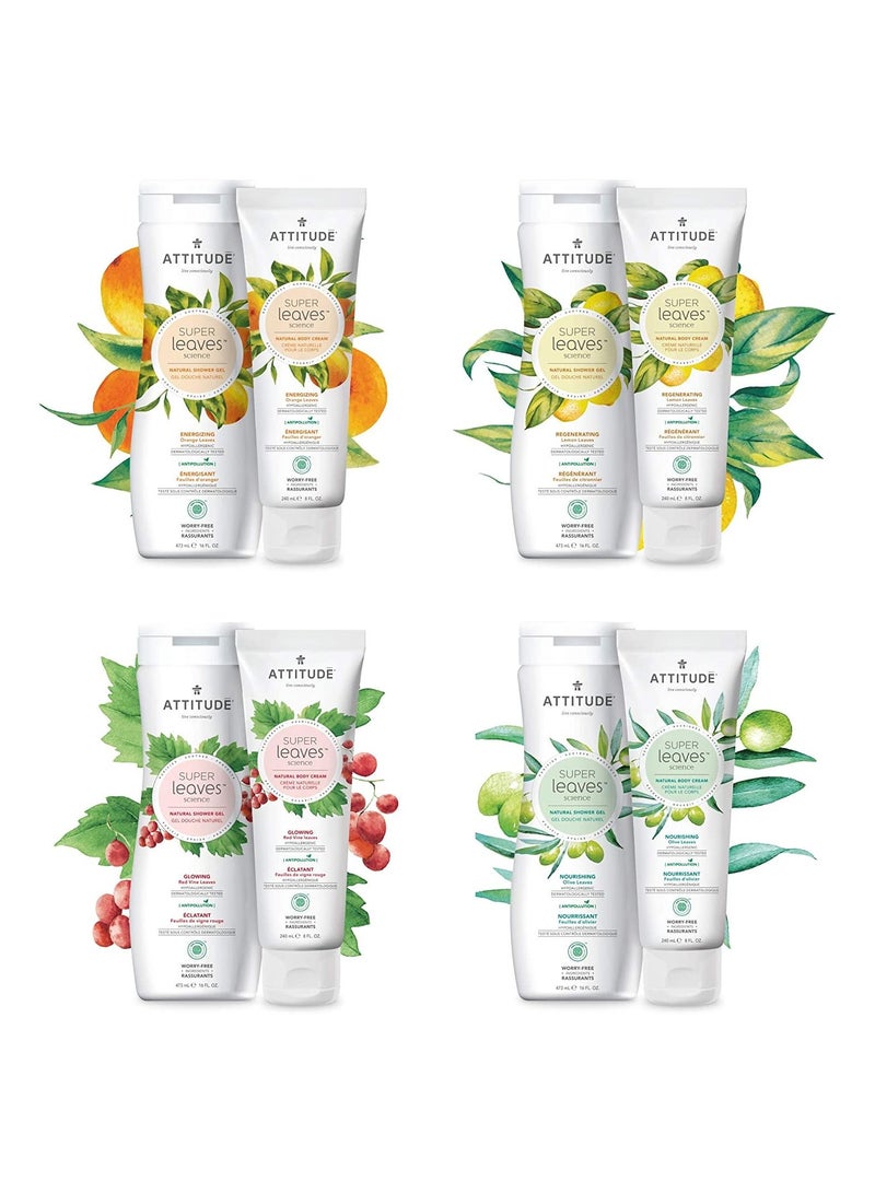 Attitude Natural Body Wash, EWG Verified, Gentle on Sensitive Skin, Hypoallergenic Shower Gel, Soothing, White Tea Leaves, 473 mL  - Image 4