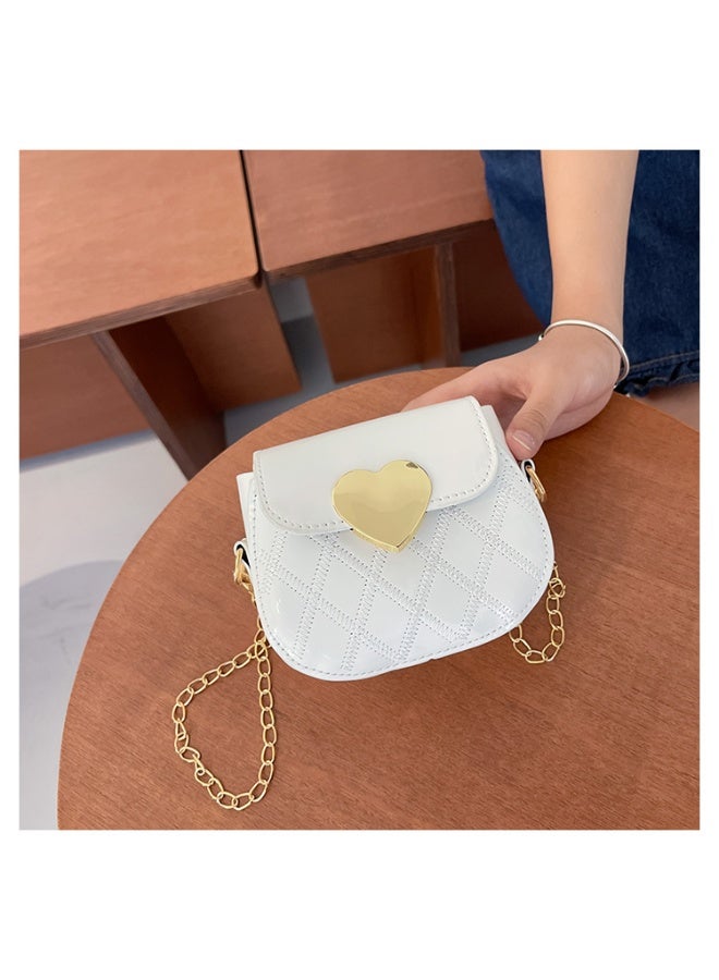 Girl princess small backpack crossbody bag cute handbag WHITE（13*11*6cm） - Image 1