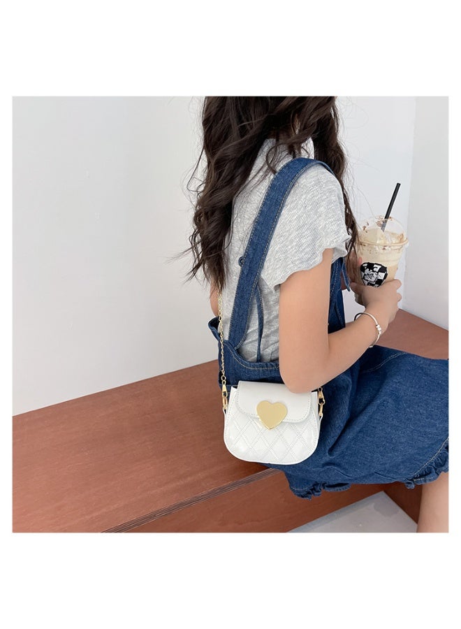 Girl princess small backpack crossbody bag cute handbag WHITE（13*11*6cm） - Image 3