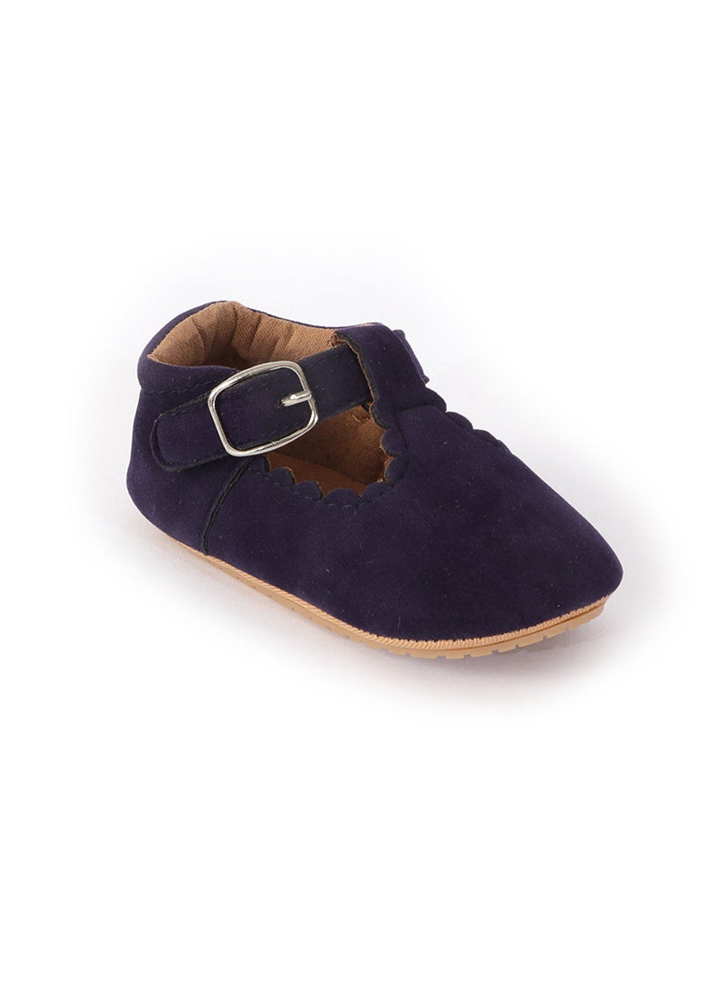 Generic - Spring Autumn 0-1 Year Baby Walking Shoes Matte Dark Blue - Image 1