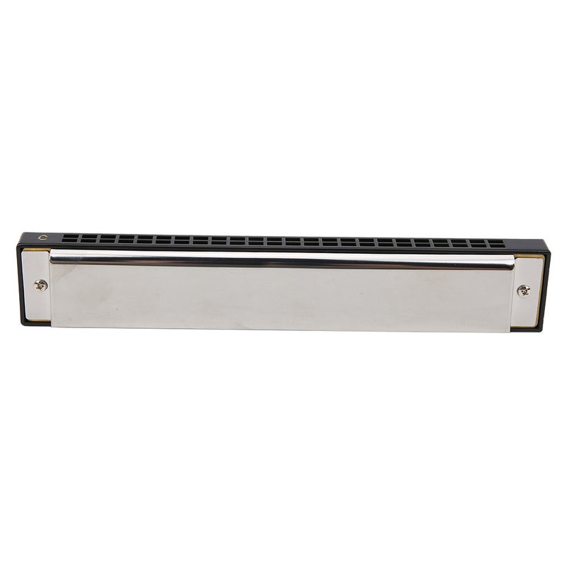 C Key Harmonica: 24-Hole Silver Polyphonic Harmonica - Tight Air Tightness Effortless Playing Professional Tuned Harmonica for Beginners & Music Enthusiasts - Image 3