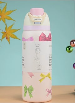 Owala Owala FreeSip Insulated Stainless Steel Water Bottle with Straw for Sports and Travel, BPA-Free,32-Ounce,Pink  - Image 1
