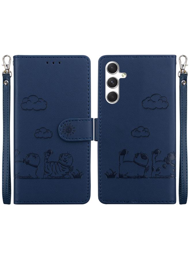 S-TOP Case For Samsung Galaxy S25+ 5G Cute Cats RFID Leather Phone Case