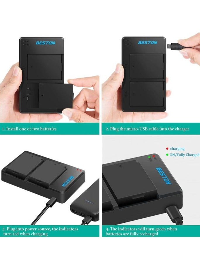 BESTON Beston Charger Double Ports for Canon E10 Batteries: Dual-port charger for Canon E10 batteries, providing flexibility and convenience. - Image 4
