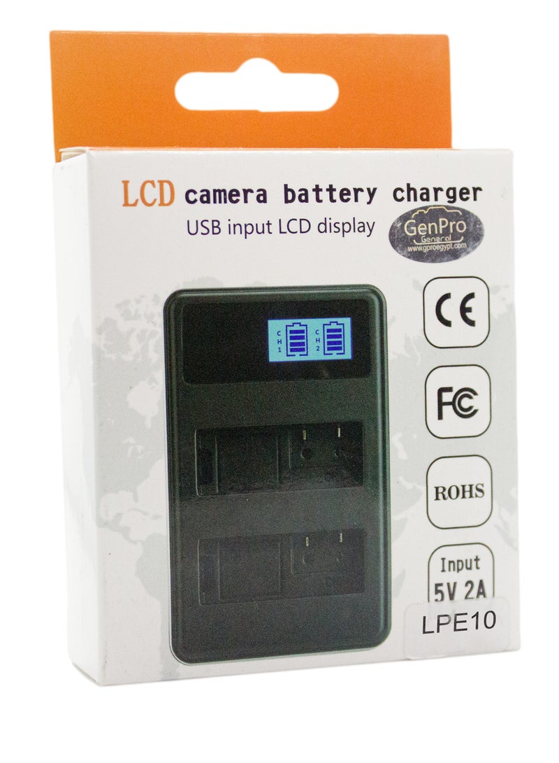 BESTON Beston Charger Double Ports for Canon E10 Batteries: Dual-port charger for Canon E10 batteries, providing flexibility and convenience. - Image 5
