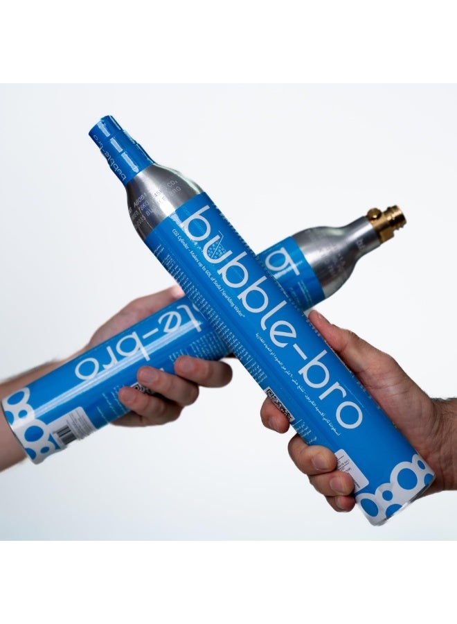 60L CO2 CYLINDER REFILL EXCHANGE - EXCHANGE EMPTY CYLINDER WITH A FULL CYLINDER | 410G FOOD-GRADE CO2, COMPATIBLE WITH SODA MACHINE & OTHER STANDARD EU/US 60L SODA MAKERS