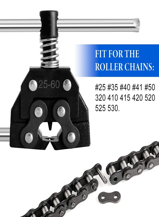 Belleone Chain Breaker for #25#35#40#41#50 320 410 415 420 520 525 530 Roller Chain, Chain Splitter Detacher Cutter for Motorcycle Bicycle Go Cart Mini Bike Dirt Bike Motor Bike Chain, with 1 Push Pin - Image 4