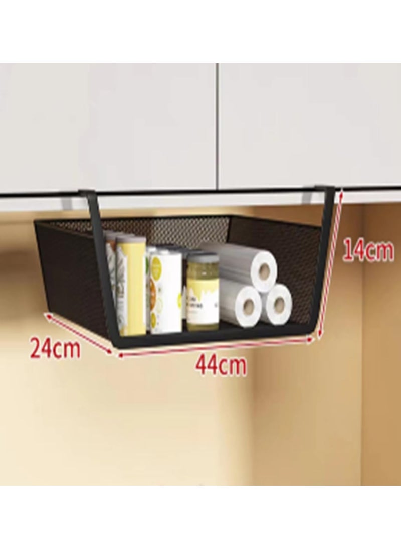 Styleys Styleys Under Shelf Baskets - Mesh Wire Rack Shelf Organizer Hanging Baskets for Office Kitchen Pantry Organization and Storage (17-inch, Black), 1 Piece - S11036  - Image 4