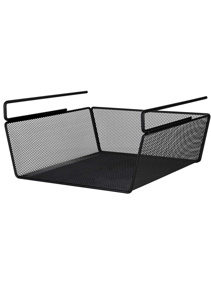 Styleys Styleys Under Shelf Baskets - Mesh Wire Rack Shelf Organizer Hanging Baskets for Office Kitchen Pantry Organization and Storage (17-inch, Black), 1 Piece - S11036  - Image 1