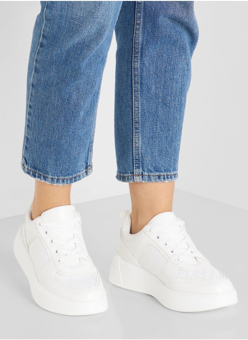 Ginger - Print Jacquard Trainers - Image 1