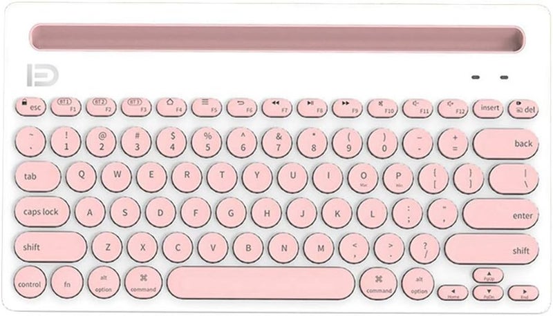 كلاراكو لوحة مفاتيح لاسلكية بلوتوث، لوحة مفاتيح صغيرة الحجم وخفيفة الوزن، 78 مفتاحًا، طراز حديث، متوافقة مع أنظمة Android وiOS وWindows، لأجهزة الكمبيوتر الشخصية واللاب توب والهواتف الذكية وأجهزة iPad - Image 3