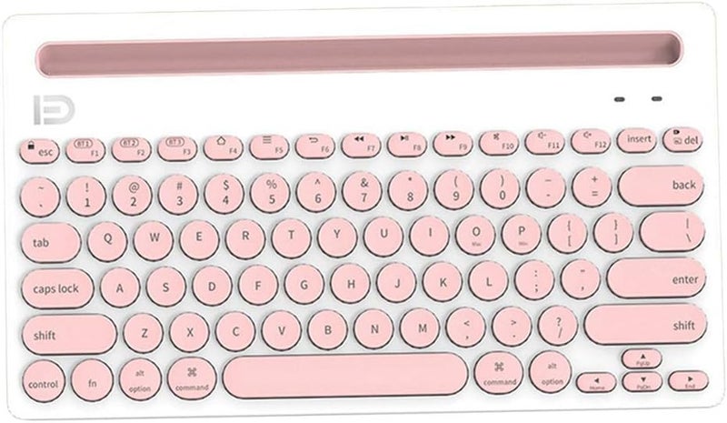 كلاراكو لوحة مفاتيح لاسلكية بلوتوث، لوحة مفاتيح صغيرة الحجم وخفيفة الوزن، 78 مفتاحًا، طراز حديث، متوافقة مع أنظمة Android وiOS وWindows، لأجهزة الكمبيوتر الشخصية واللاب توب والهواتف الذكية وأجهزة iPad - Image 1