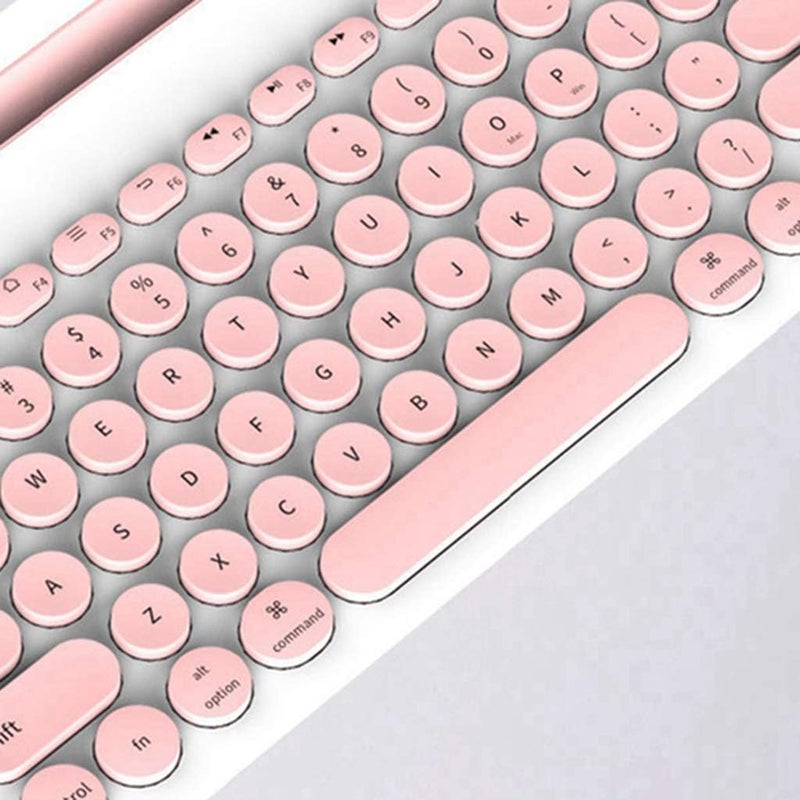 كلاراكو لوحة مفاتيح لاسلكية بلوتوث، لوحة مفاتيح صغيرة الحجم وخفيفة الوزن، 78 مفتاحًا، طراز حديث، متوافقة مع أنظمة Android وiOS وWindows، لأجهزة الكمبيوتر الشخصية واللاب توب والهواتف الذكية وأجهزة iPad - Image 4