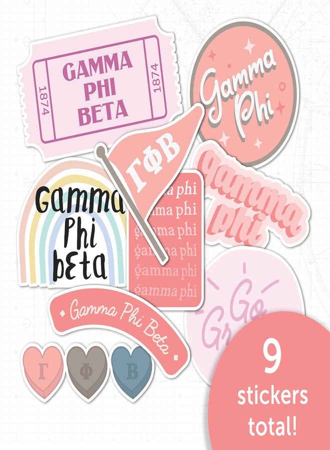 Desert Cactus Gamma Phi Beta Sticker Decal Laptop Water Bottle Car (Cute Sheet) - Image 5