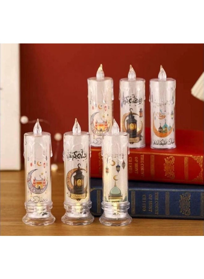 إضاءة شموع LED رمضانية – طقم 6 تصاميم مختلفة - Image 2