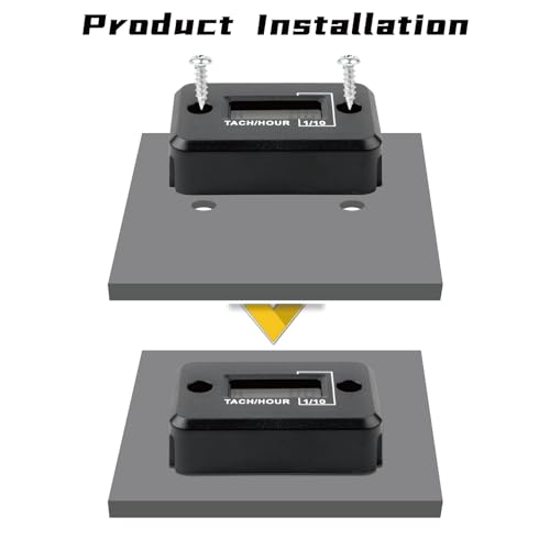 Jayron Nine-Rong Self-Powered Tach Hour Meter Digital LCD Inductive Tachometer Timing RPM Measuring Waterproof Design,for Gas Engine Lawn Mower Motorcycle Snowmobile Generator(2 Stroke)(Black) - Image 5