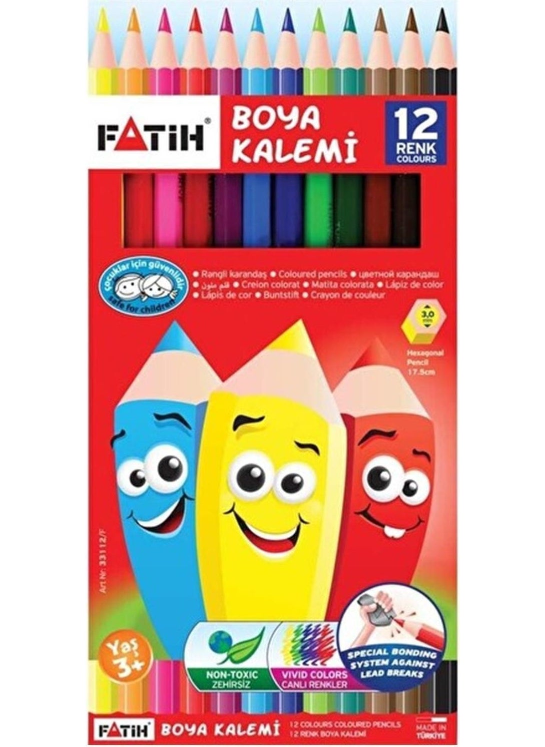 Fatih Crayon 12 Colors Full Size 