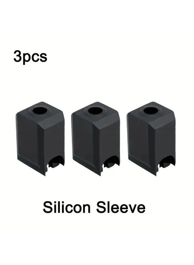 3PCS Silicone Sleeve Hotend Upgrade Kit For Bambu Lab V2 X1 Nozzle P1S Heater - Image 1
