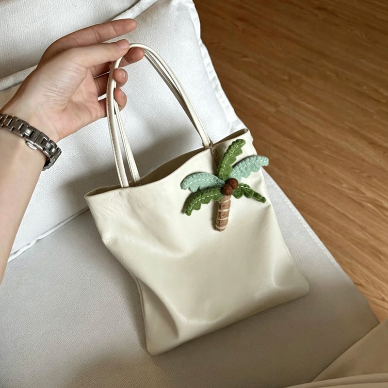Soft Leather Casual Tote Bag - Image 1