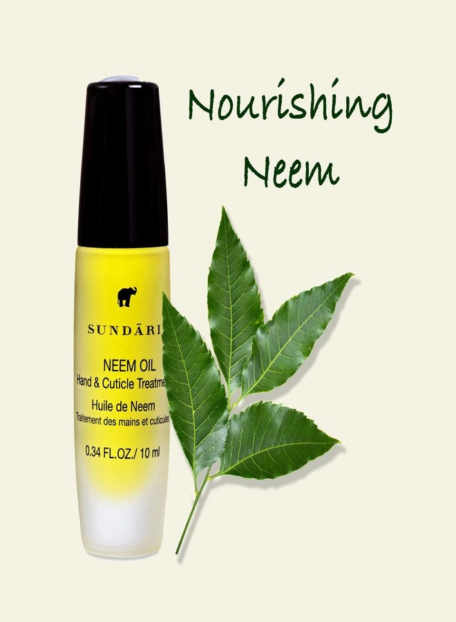 SUNDARI Neem Hand & Cuticle Treatment Oil – 0.34 Fl Oz, Roller for Dry Hands, Nails and Cuticles, Hydrating, Non-Greasy, Pure Plant & Herbal Extracts, Mess-Free Application, Deep Nourishment - Image 2