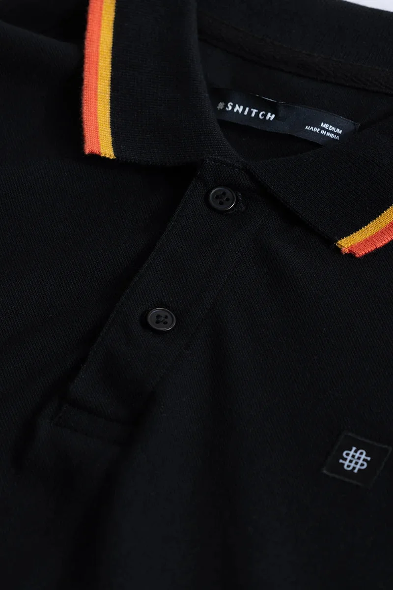 SNITCH تيشيرت بولو نادية أسود