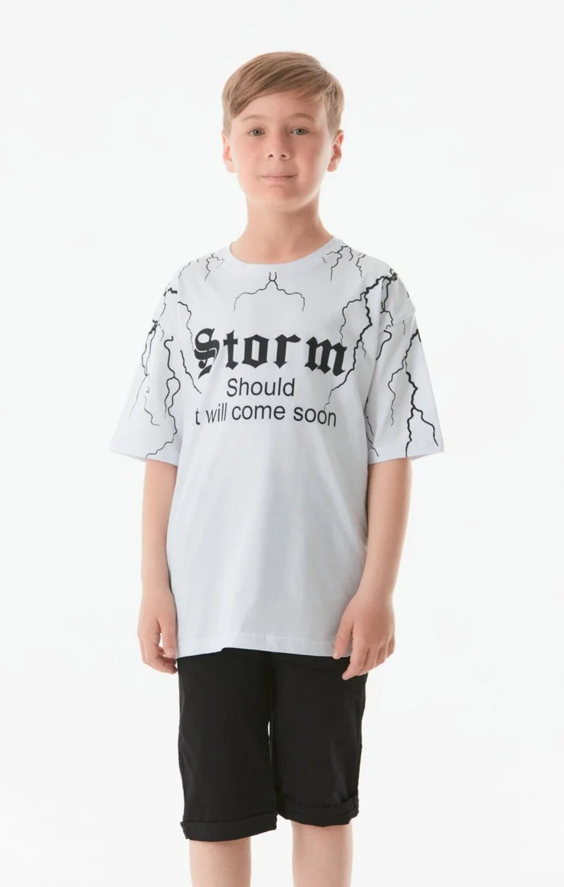 فولامودا Printed Crew Neck Boy T-Shirt