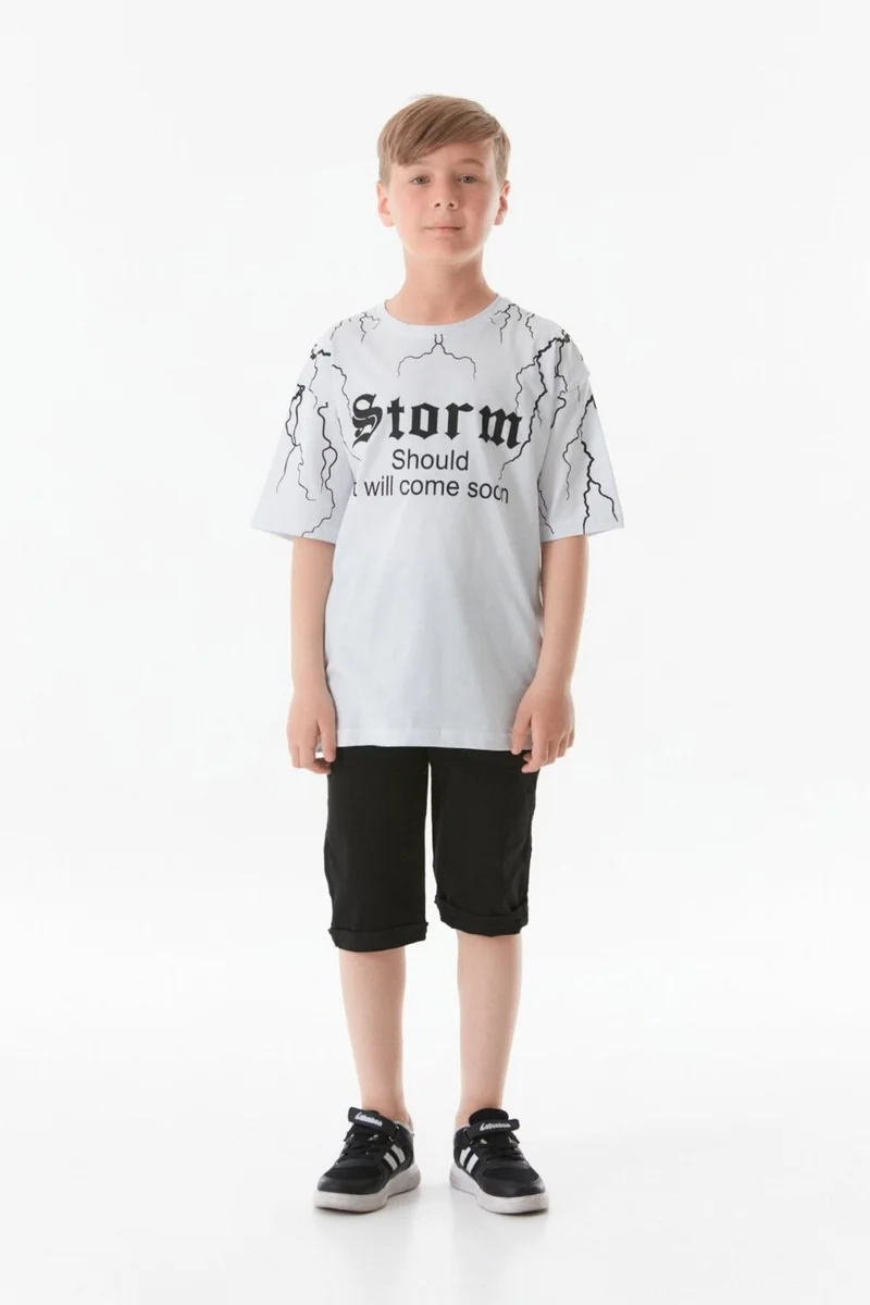 فولامودا Printed Crew Neck Boy T-Shirt