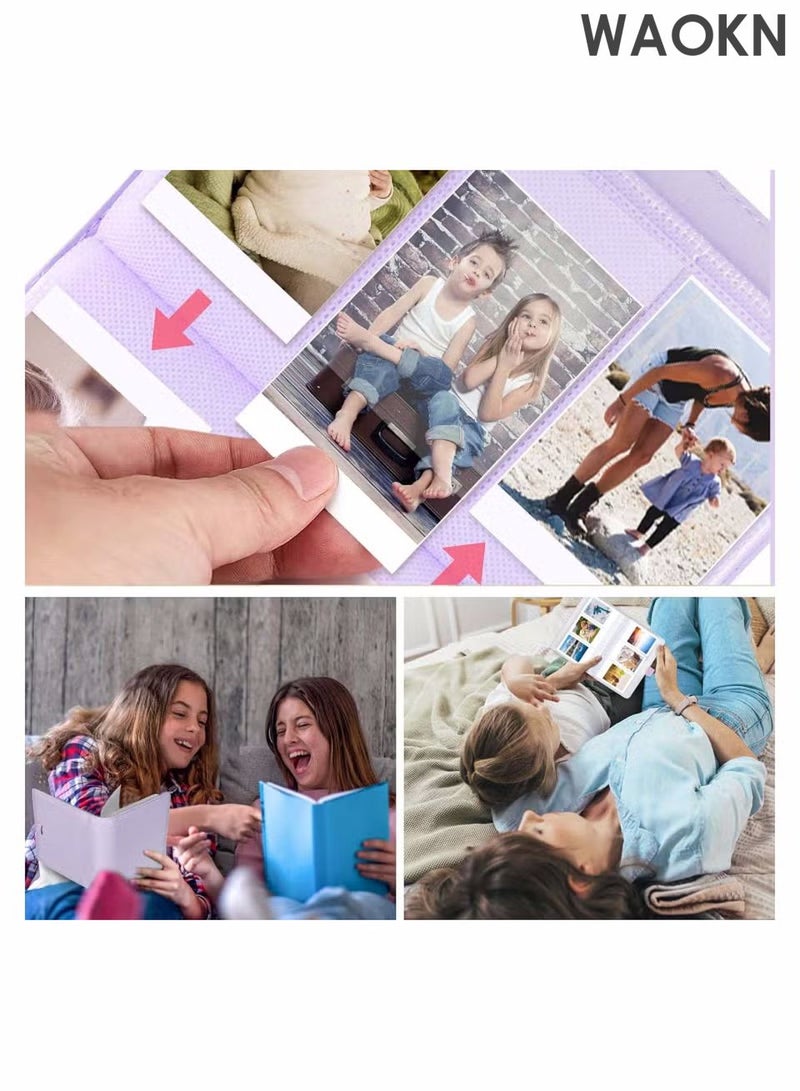 WAOKN 108 Pockets Photo Album, Instant Pictures Album Mini Camera Accessories Portable Small Family Memory Albums Photo Book Durable Portable Photo Album for Family Wedding travel Boys Girls Birthday Gift - Image 3