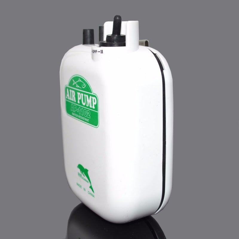 Aquarium Oxygen Pump: White Durable Water-Resistant ABS Construction - Low Power Consumption D Battery Operated Silent 2-Mode Aerator with Stainless Steel Clip for Home Fish Tanks Outdoor Fishing Buck - Image 2