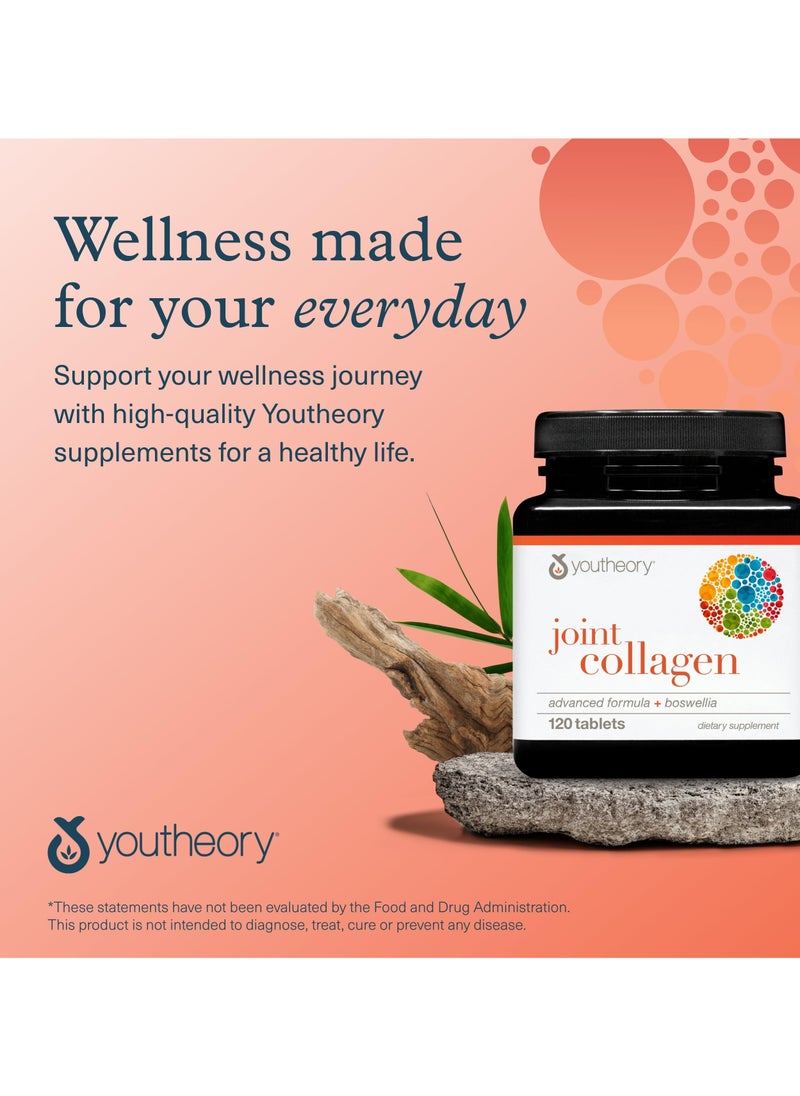 youtheory - Joint Collagen Advanced Formula + Boswellia 120 Tablets - Image 1