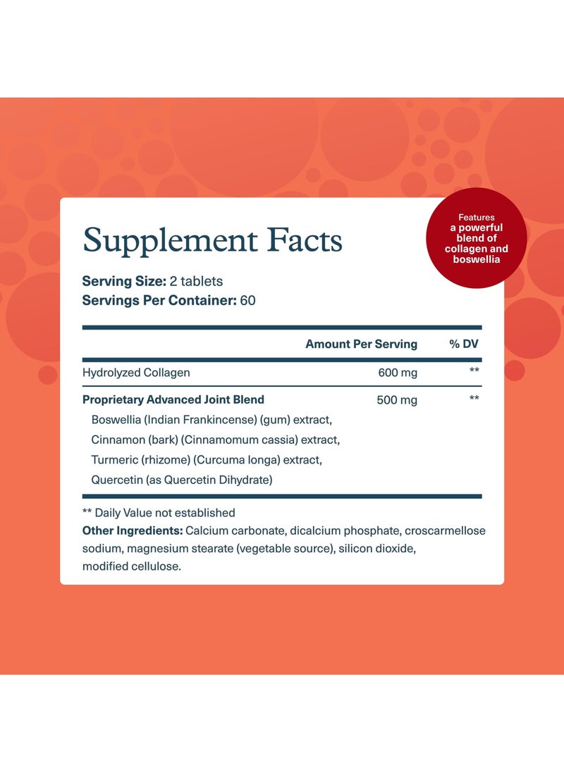 youtheory - Joint Collagen Advanced Formula + Boswellia 120 Tablets - Image 1