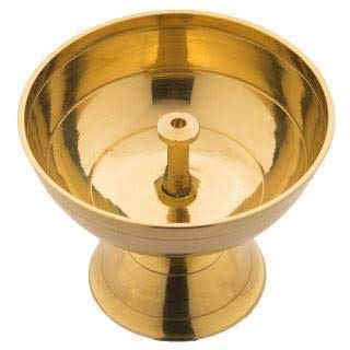 Neoteric Indian Classic Traditional Small Nandha Vilakku Oval Brass Diya | Gold Pooja Oil Lamp for Temple, Prayer Room, & Festivals | Spiritual Decoration | Durable & Elegant | Pack of 1 - Image 2